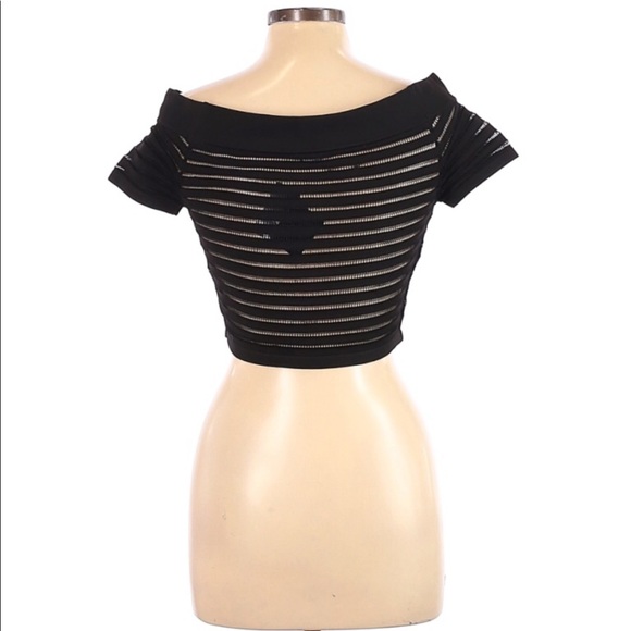 BEBE black crop top - Picture 2 of 2